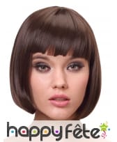 Perruque carré chatain clair court, luxe, image 3