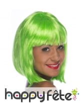 Perruque carré court vert