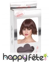 Perruque chatain courte, luxe, image 2
