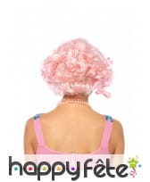 Perruque courte Charleston rose ondulée, luxe, image 1