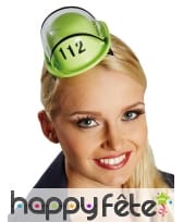 Petit casque de pompier vert pour femme