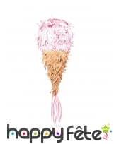 Piñata cornet de glace à la fraise