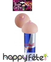 Paille canette en forme de sein