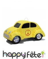 Pinata coccinelle jaune peace and love