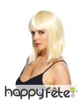 Perruque carré long lisse dégradé à frange, image 2