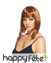 Perruque carré long lisse dégradé à frange, image 3