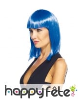 Perruque carré long lisse dégradé à frange, image 4