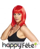 Perruque carré long lisse dégradé à frange, image 6