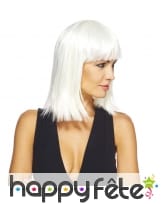 Perruque carré long lisse dégradé à frange, image 7