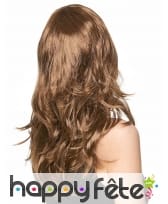 Perruque châtain mi-longue à frange droite, image 2