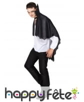 Petite cape noire de vampire avec collerette, image 1