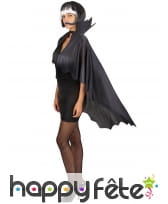 Petite cape noire de vampire avec collerette, image 4