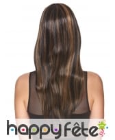 Perruque châtain ondulée balayage miel, luxe, image 1