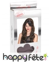 Perruque châtain ondulée balayage miel, luxe, image 2