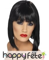 Perruque carré plongeant noire