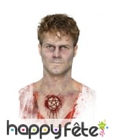 Postiche cicatrice pentacle occulte en latex