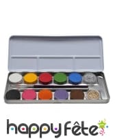 Palette de 12 maquillages avec paillettes