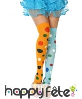 Paire de Bas de clown à pois colorés
