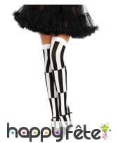 Paire de bas rayés blanc et noir