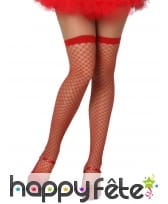 Paire de bas résilles rouges, image 1