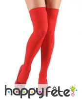 Paire de bas rouge unis