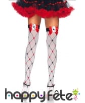 Paire de bas sur le thème des jeux de cartes