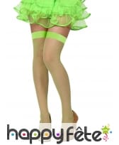 Paire de bas vert résilles fines