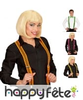 Paire de bretelles fluo à fronces