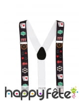 Paire de bretelles motifs poker, image 2