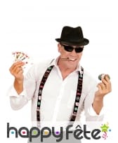 Paire de bretelles motifs poker