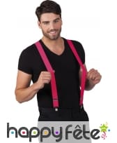 Paire de bretelles rose