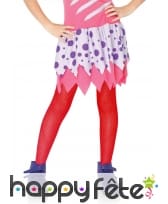 Paire de collants résilles rouges taille enfant