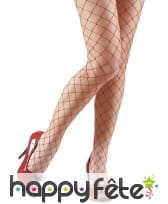 Paire de collants rouges à large résille