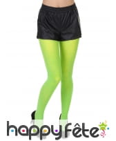 Paire de collants vert fluo opaques