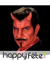 Paire de cornes de diable rouges en latex