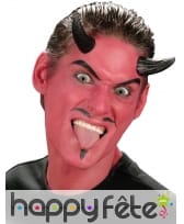 Paire de cornes noires de diable à coller