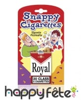 Paquet de cigarettes tape-doigt, farce et attrape