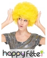 Perruque de clown jaune unie