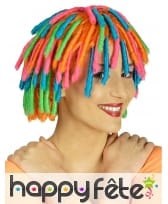 Perruque dreadlocks colorées