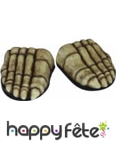 Paire de demi Sur-chaussures squelette pour adulte