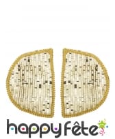 Paire d'épaulettes au contour doré