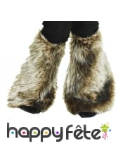 Pattes d'éléphant en fourrure marron brun