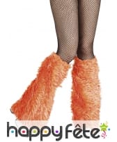 Pattes d'elephant en fourrure oranges, image 1