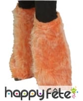 Pattes d'elephant en fourrure oranges