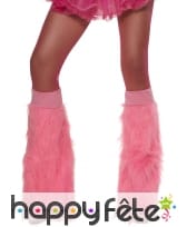Pattes d'éléphant fluo en fourrure rose