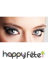 Paire de faux cils argent pailleté auto-adhésifs