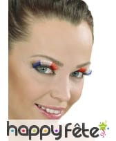 Paire de Faux cils bleus blancs rouges