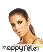 Paire de faux cils dorés métallisés