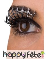 Paire de faux cils toile d'araignée argentése