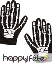 Paire de gants squelette taille enfant
